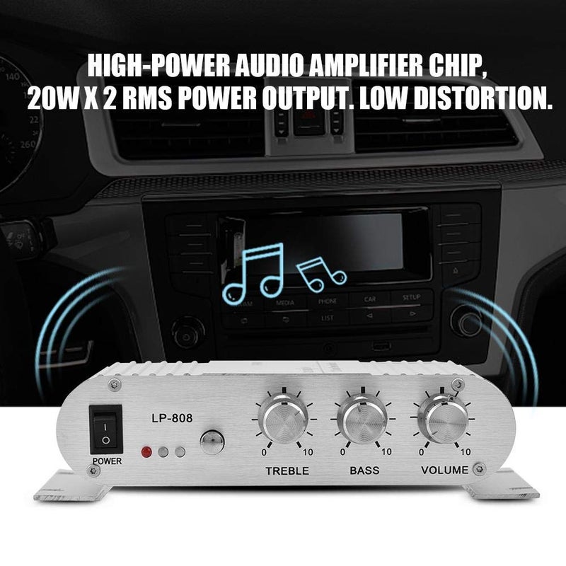 Serounder مضخم صوت ستيريو DIY بقناتين، 20 واط مكبر صوت رقمي صغير للهاتف MP3 الكمبيوتر السيارة الدراجة النارية المنزل - Image 5